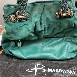 B Makowsky leather/suede bag